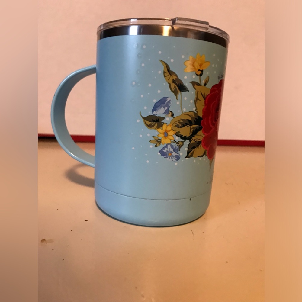 Pioneer Woman~Insulated Travel Mug~14 oz~Stainless Steel~Ree Drummond~Sweet Rose